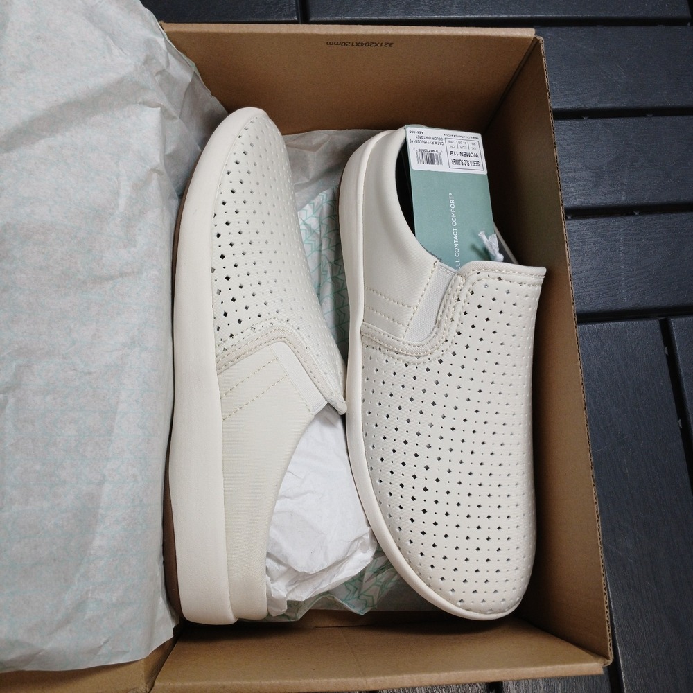 Waco Revitalign Orthotic Leather Slip-On Shoes Ridgeway Size 11B NEW Light Grey